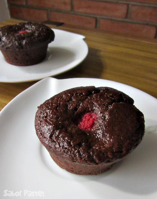 Skinny Chocolate Raspberry Muffins