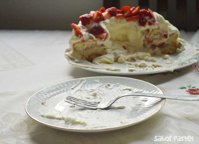 Strawberries and Cream Angel Cake